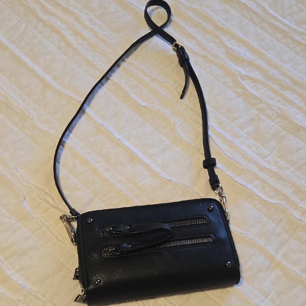 Black Leather Crossbody Bag